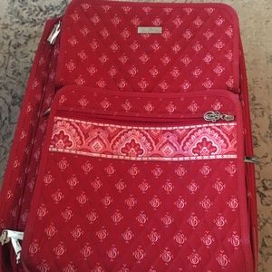 Red Vera Bradley Large rolling suitcase